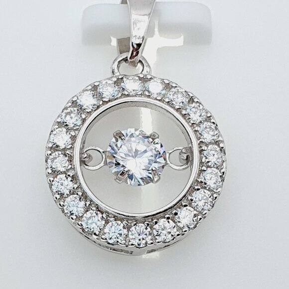 "#925 Sterling Silver Cubic Zircon Pendant for Women/Girls, US925P1124 - Picture 5 of 10
